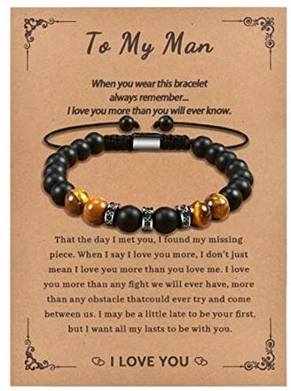 Cheerslife Valentinstag Geschenke Für Männer, Herren Armband Geschenke Für Männer Ehemann Jahrestag Geburtstag Geschenke Für Ihn Freund Ich Liebe Dich Geschenke Für Ihn Verlobte Weihnachtsgeschenke