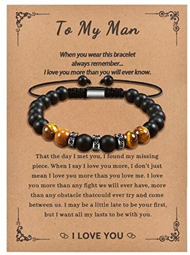 Cheerslife Valentinstag Geschenke Für Männer, Herren Armband Geschenke Für Männer Ehemann Jahrestag Geburtstag Geschenke Für Ihn Freund Ich Liebe Dich Geschenke Für Ihn Verlobte Weihnachtsgeschenke
