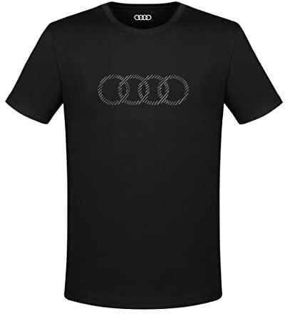 Audi T-Shirt Ringe Herren schwarz L