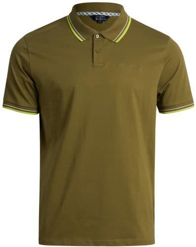 Ben Sherman Men's Polo Shirt - Classic Fit 3-Button Short Sleeve Polo Shirt (S-2XL), Size Medium, Mayfly