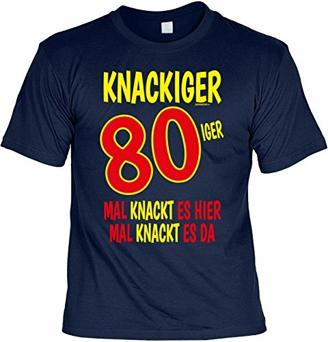 Geschenk zum 80 Geburtstag 80 Jahre Geburtstagsgeschenk T-Shirt Knackiger 80iger Cooles T-Shirt zum 80. Geburtstag 80-jähriger Oma Opa