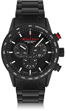 Audi collection 3102200500 Chronograph Armbanduhr Uhr Wechselarmband Herren, schwarz