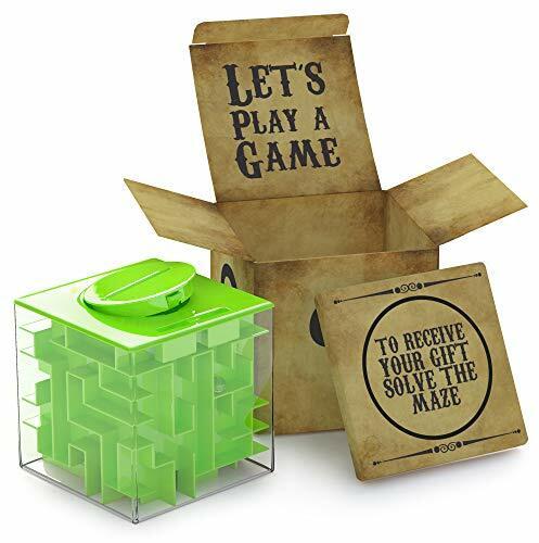 Geschenke spielerisch verschenken oder Spardose Labyrinth Würfel Geschenkbox