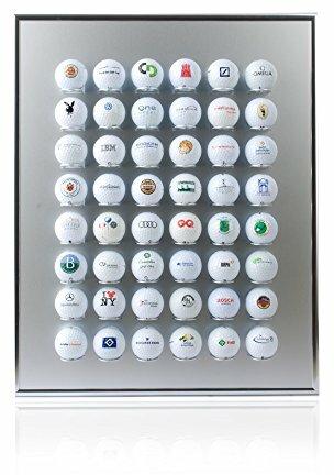 Knix Premium Golfball Setzkasten aus Aluminium für 48 Golfbälle - Schaukasten, Golf-Regal Vitrine Display passionierte Golfer