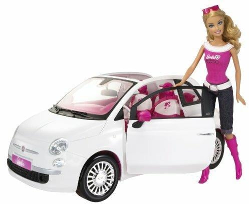 Mattel Barbie R1623-0 - Barbie mit Fiat, Puppe und Auto
