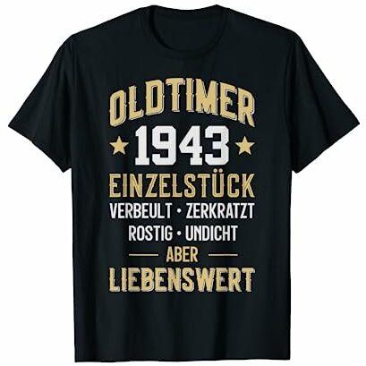 LUSTIG 80 JAHRE OLDTIMER 1943 WITZIG 80. GEBURTSTAG T-Shirt