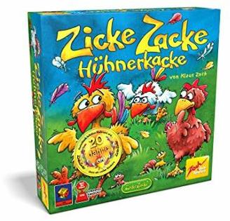 Zoch 601121800 Zicke Zacke Hühnerkacke – das rasante Memory-Gedächtnisrennen, Kinderspiel des Jahres 1998, 2 - 4 Spieler, für Jungen und Mädchen ab 4 Jahren