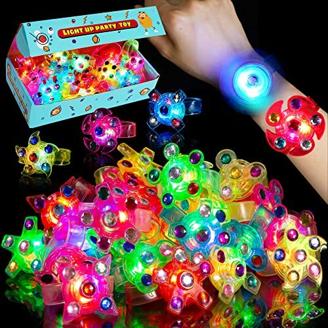Mikulala Kinder Gastgeschenke 24 Stücke LED Blinkleucht Fidget Armbänder Party Mitbringsel Partyartikel Geschenke für Kindergeburtstag Valentinstag Halloween Weihnachten
