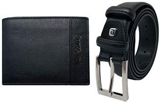 PIERRE CARDIN Geschenkset für Herren, Gürtel und Geldbörse aus Leder, Geldbörse für Herren, Jungen,Slim,Geldbörse,Gürtel