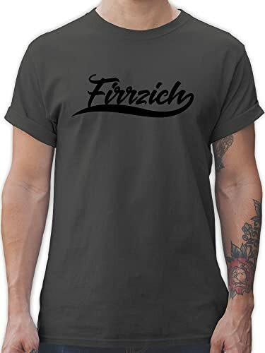 T-Shirt Herren - 40. Geburtstag - Firrzich - M - Dunkelgrau - 40 er Shirt Mann Tshirt männer zum 40er Jahre Geburtstagskind 40igster vierzigsten kreative Ideen mit Spruch Geschenk Geschenke - L190