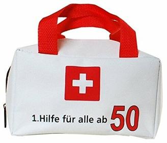 1. Hilfe Tasche Geburtstag Party Polyester Weiss/Rot (Tasche 1.Hilfe für alle ab 50