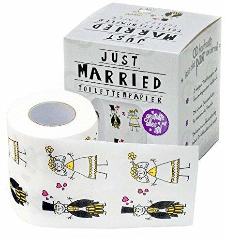 Hochzeit Toilettenpapier Just Married Fun Klopapier bedruckt