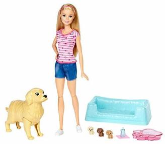 Barbie Mattel FDD43 - Hundemama, Welpen und Puppe