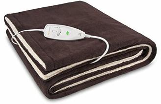 Medisana HDW Kuschelheizdecke, waschbar, Kuscheldecke mit Abschaltautomatik, 4 Temperaturstufen, 180 x 130 cm, 2-farbig Wendeoptik, braun/crème