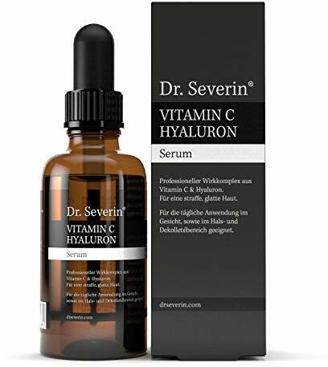 50ml Ultra Serum: Dr. Severin® Vitamin C Hyaluron Serum Hochkonzentriert I Hyaluronsäure-Serum Mit Vitamin C I Anti-Falten Booster Mit Hochmolekularer Hyaluronsäure I Vor Dem Ausgehen Anwenden