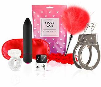 LoveBoxxx 'I Love You' Erotische Geschenkbox - Geschenke für Frauen und Männer mit 7 Hochwertigen Sex Spielzeug für die Frau und Mann - Kleine Geschenke für eine Aufregende Nacht