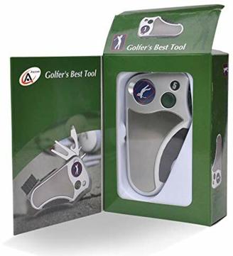 Golfer's Best Tool Golf Multitool All in One - Schlagzähler, Divot Repair Tool, Bürste, Cleat Tightener, Club Groove Cleaner, beste Golf-Geschenkidee für Männer und Frauen, Souvenir, Geschenk