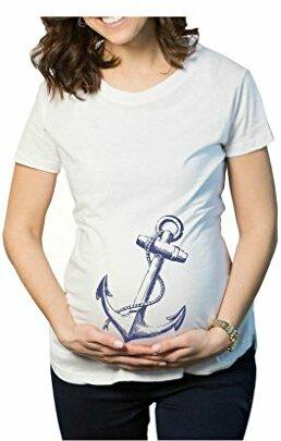 Witzige süße Schwangere Maternity Damen Umstandsmode T-Shirts mit Mutterschafts-niedliche lustige Slogan Motiv Schwangerschaft Geschenk Kurzarm-M
