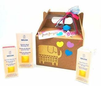 Geschenkset"Ein Geschenk für Mama" mit Weleda Produkten + Grußkarte + Weleda Papiertüte | Enthält: Baby Gut Öl, Perineum Öl und Antistria Öl | Ideal für den Muttertag!