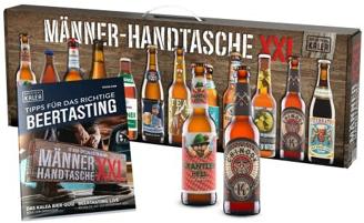 KALEA Männerhandtasche XXL, 12 Biere von Privatbrauereien aus Deutschland, Biergeschenk für Männer und Frauen