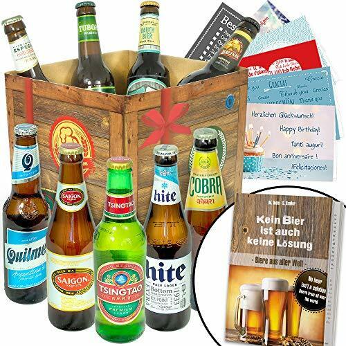 BIERE DER Welt Geschenk Box Männer + inkl Bierbuch + inkl Geschenkkarten + Bier Geschenke + Geburtstags Geschenke