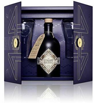 The Illusionist Geschenkset – Mysterium Box, The Illusionist Gin (1 x 0.5 l) und 2x The Illusionist Gin-Glas, Geschenkbox