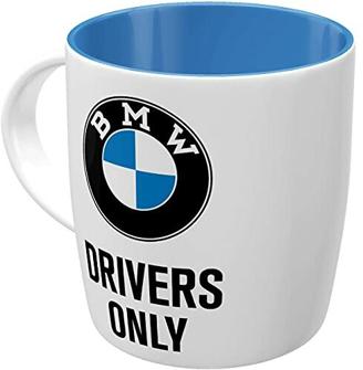 Nostalgic-Art Retro Kaffee-Becher, 330 ml, BMW – Drivers Only – Geschenk-Idee für Auto Zubehör Fans, Keramik-Tasse, Vintage-Design