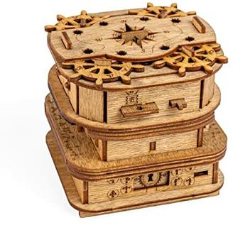 iDventure Cluebox - Davy Jones Locker - Escape Room Spiel - kniffeliges 3D Holzpuzzel Rätsel - einzigartige Knobelspiele - Escape Box Spiele Für Erwachsene und Rätselbox für Kinder