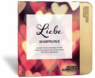 Jochen Schweizer Erlebnis-Box Liebe im Doppelpack, über 760 Erlebnisstandorte, Pärchen Geschenk, Partner Geschenk, Geschenk Freundin